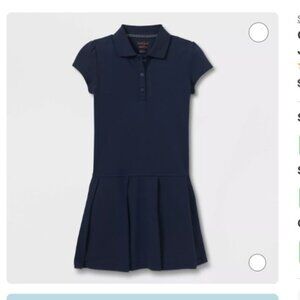 NWT Cat & Jack Girls Pleated Uniform Tennis Dress, Gray, Size 4T